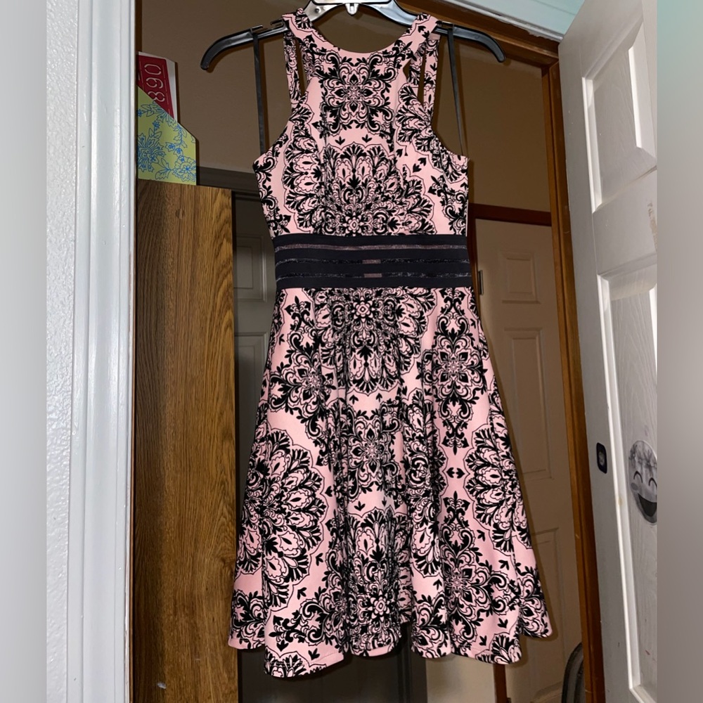 City Studio Pink/Black Prom Dress